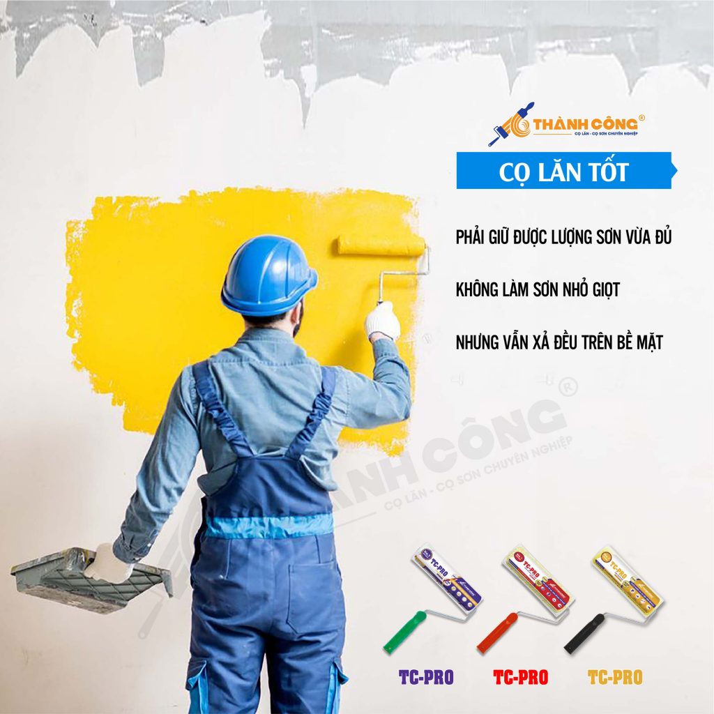 Khả năng giữ sơn tốt của cọ lăn