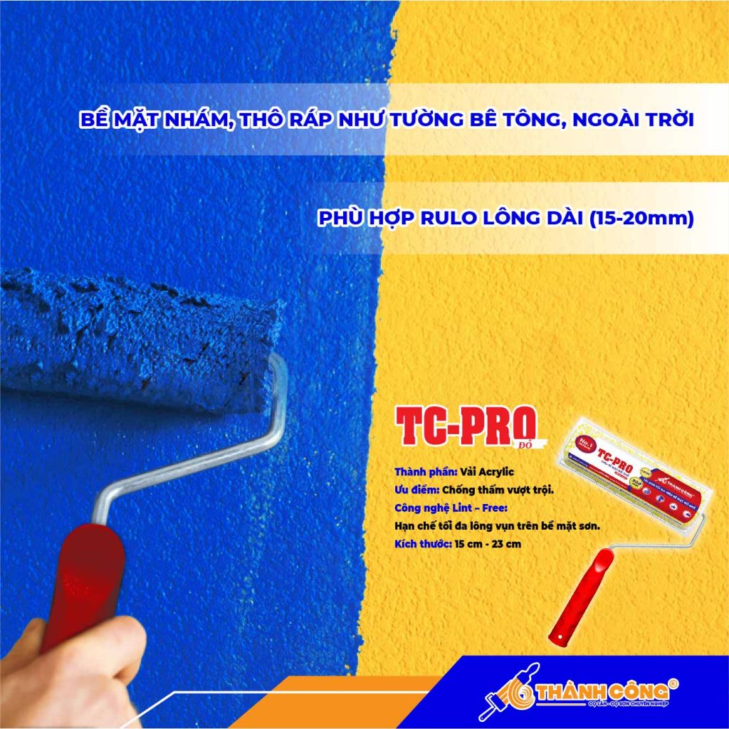 Rulo lăn sơn cho các bề mặt khác nhau